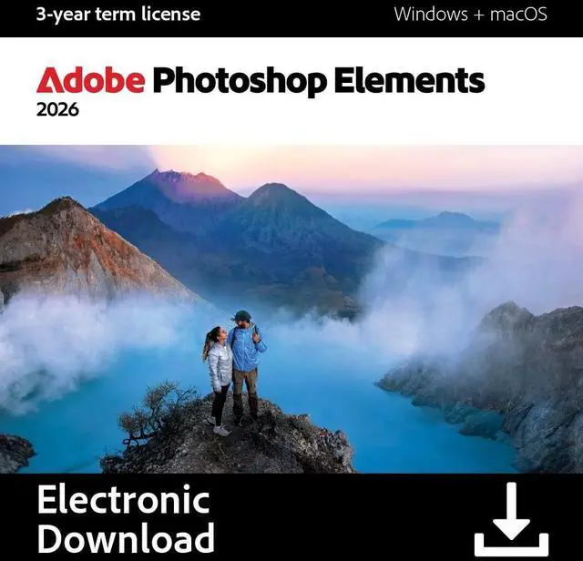 Main image of Adobe Photoshop Elements 2026 | PC/Mac | Software Download | Photo Editing | 3-year term license | Activation Required