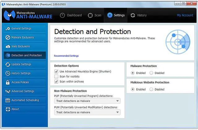 Alt view image 11 of 13 - Malwarebytes Anti-Malware Pro Lifetime - 1 PC