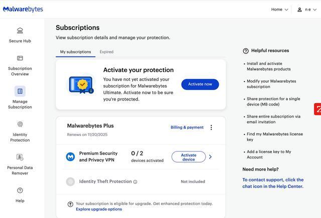 Alt view image 3 of 8 - Malwarebytes Premium Security - 5 Devices / 1 Year - Download