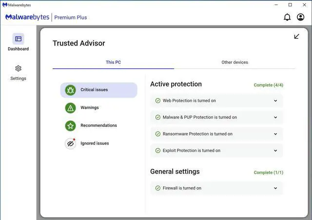 Alt view image 5 of 5 - Malwarebytes Premium + Privacy VPN Bundle Bilingual 4-Device 1-Year Subscription [Download]
