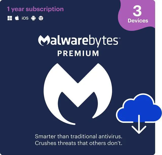 Main image of Malwarebytes Premium Bilingual 3-Device 1-Year Subscription [Download]