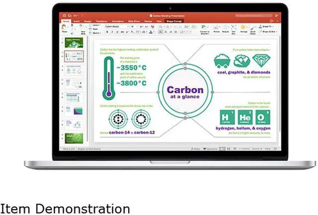 Alt view image 6 of 7 - Microsoft Office Home and Business 2016 Product Key Card - 1 Mac