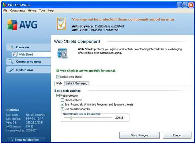 Alt view image 7 of 10 - AVG Anti-Virus & Anti-Spyware V8.0 1User/2Year Small Box