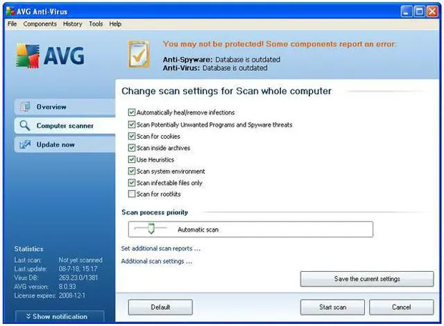 Alt view image 8 of 10 - AVG Anti-Virus & Anti-Spyware V8.0 1User/2Year Small Box