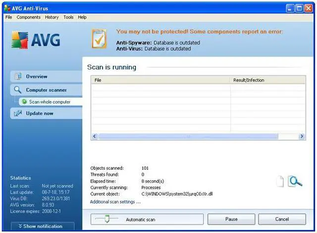 Alt view image 9 of 10 - AVG Anti-Virus & Anti-Spyware V8.0 1User/2Year Small Box
