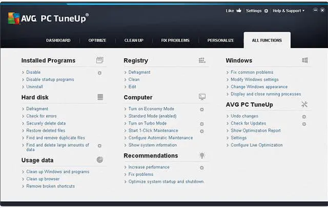 Alt view image 3 of 3 - AVG PC TuneUp 2014 - 3 PCs - Download