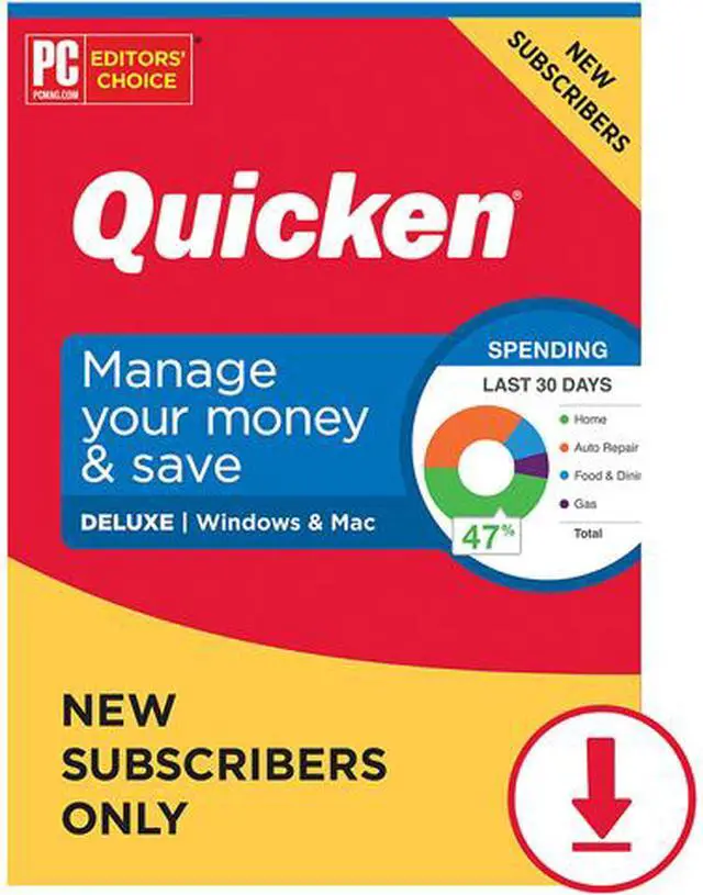 Main image of Quicken Deluxe for New Subscribers Only - 1 Year [Windows/Mac Download]