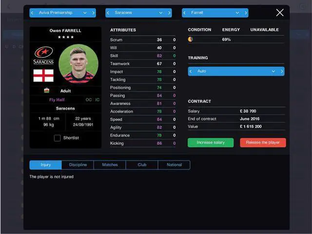 Alt view image 4 of 5 - Pro Rugby Manager 2015 [Online Game Code]