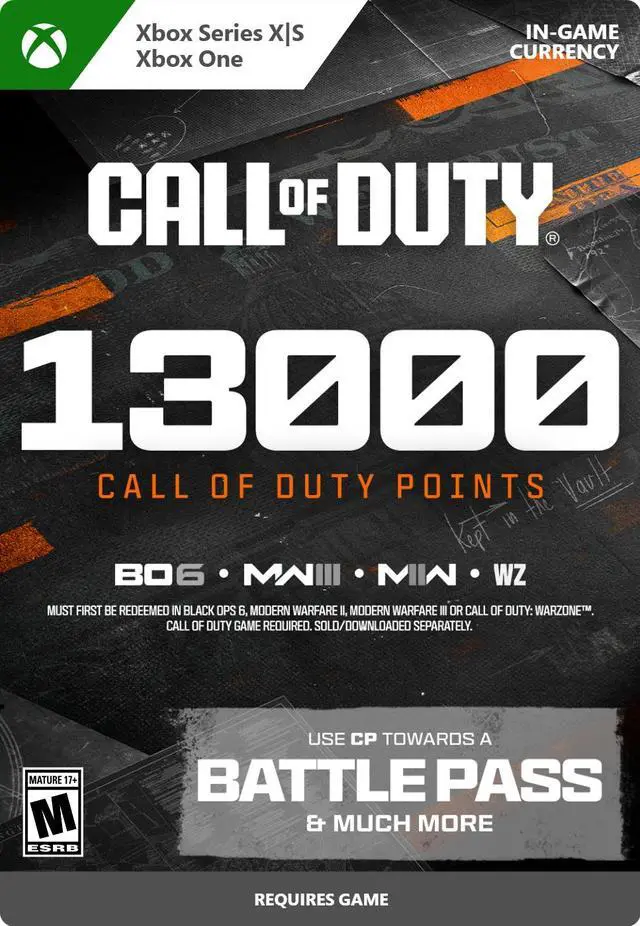 Main image of Call of Duty Points - 13,000 Xbox Series X|S and Xbox One [Digital Code]
