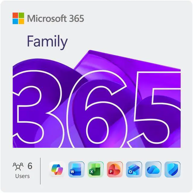 Main image of Microsoft 365 Family | 12-Month Subscription, Up to 6 People | Word, Excel, PowerPoint | 1TB OneDrive Cloud Storage | PC/MAC Instant Download