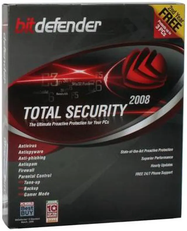 Main image of Bitdefender Total Security 2008 - 2 Year / 3 PC