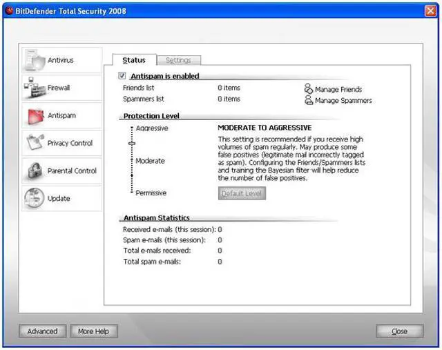 Alt view image 13 of 16 - Bitdefender Total Security 2008 - 2 Year / 3 PC