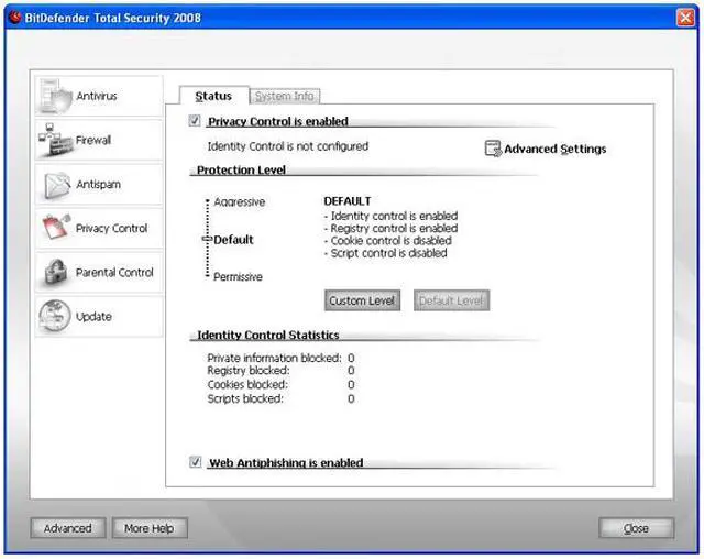 Alt view image 14 of 16 - Bitdefender Total Security 2008 - 2 Year / 3 PC