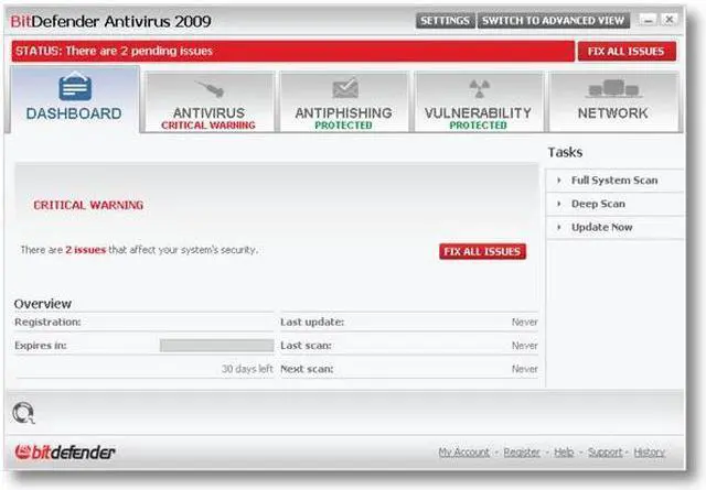 Alt view image 2 of 3 - Bitdefender Antivirus 2009 - 1Year/1PC