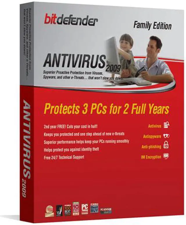 Main image of Bitdefender Antivirus 2009 Family Edition - 2Yrs/3PC