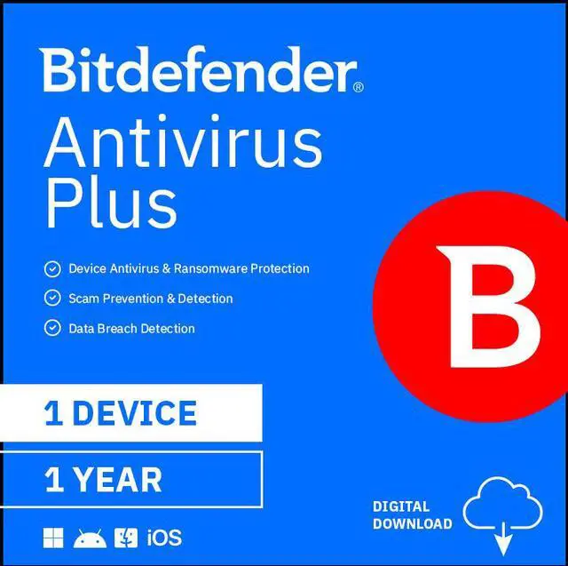 Main image of Bitdefender Antivirus Plus 1 Device/1 Year - Download