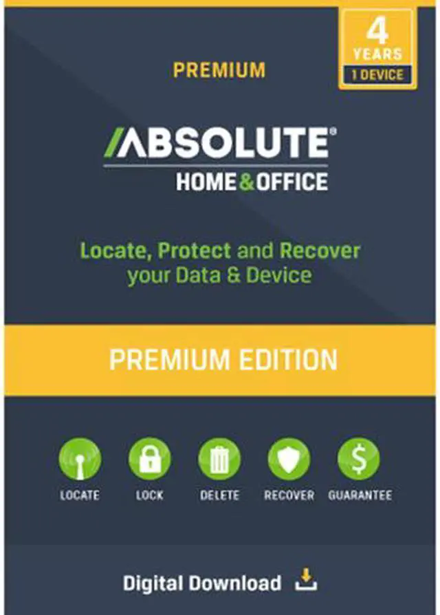 Main image of Absolute Home & Office Premium (Track, Recover, and Lock Lost Laptop) 4 Year - Download