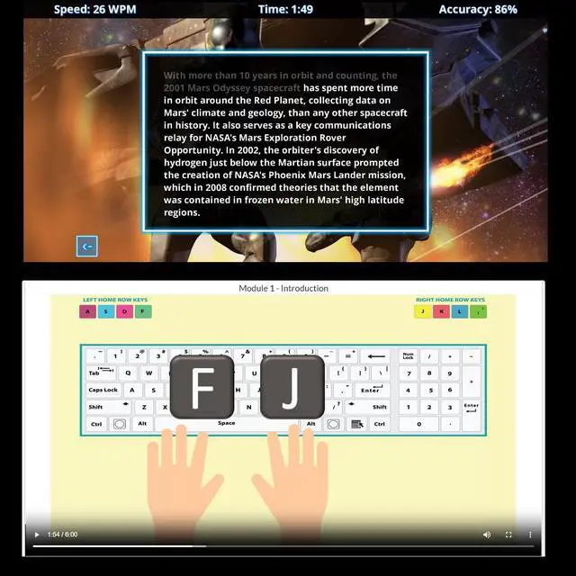 Alt view image 2 of 9 - SimplyCoding Typing for Kids - Learn to Type Keyboarding Space Mission Course Age 8+ [Digital Download]