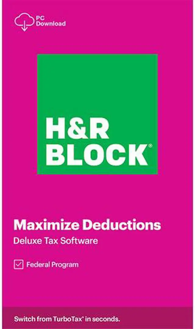 Main image of H&R BLOCK Tax Software Deluxe 2020 Windows - Download