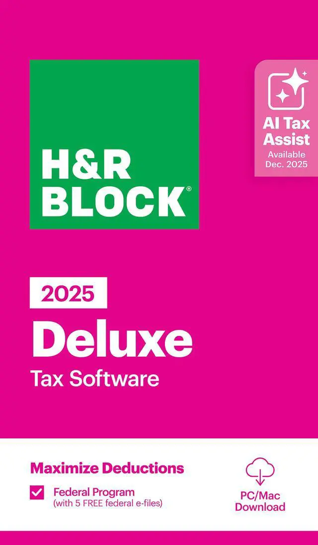 Main image of H&R Block Tax Software Deluxe 2025 PC/Mac [Key Card]