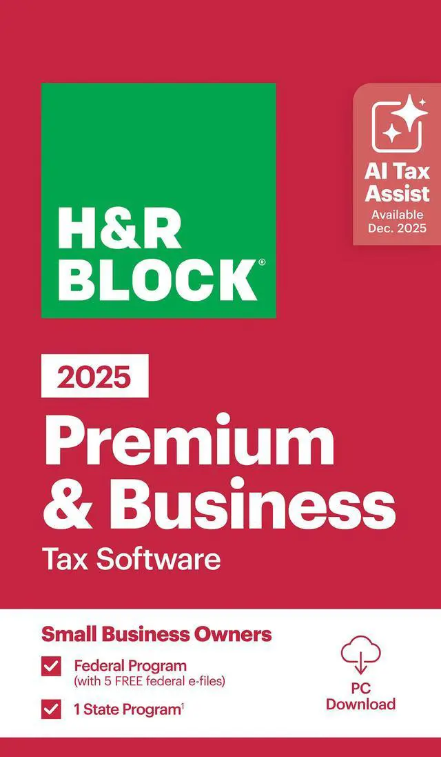 Main image of H&R Block Tax Software Premium & Business 2025, PC Only [Key Card]