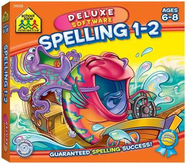Main image of School Zone Spelling 1-2 Deluxe Software