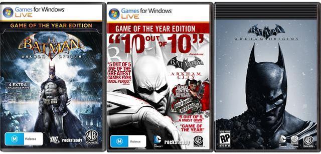 Batman Arkham Asylum GOTY & Arkham City GOTY Xbox 360 Complete