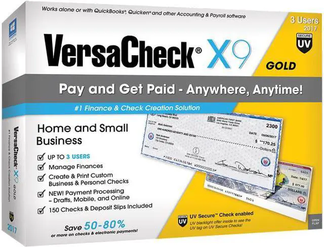 Main image of VersaCheck X9 Gold UV Secure 2017 - 3 User - OEM