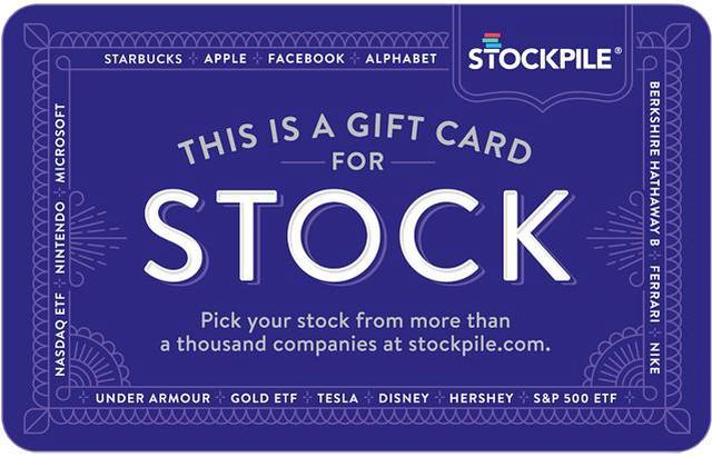 $25 Stockpile Gift Card for Stock (Email Delivery) 