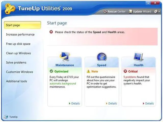 Alt view image 2 of 7 - TuneUp Utilities 2009