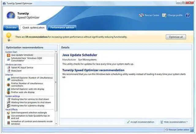 Alt view image 3 of 7 - TuneUp Utilities 2009