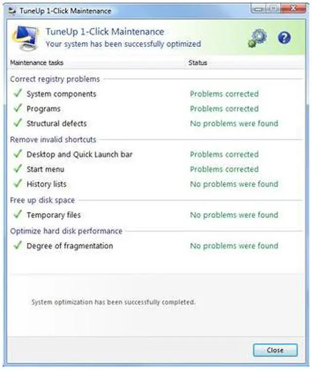 Alt view image 7 of 7 - TuneUp Utilities 2009