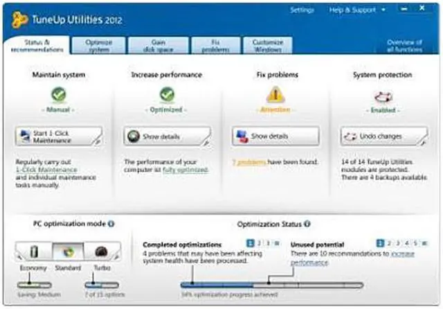 Alt view image 3 of 8 - TuneUp Utilities 2012 - 3 User