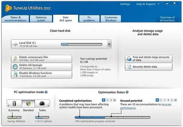 Alt view image 5 of 8 - TuneUp Utilities 2012 - 3 User