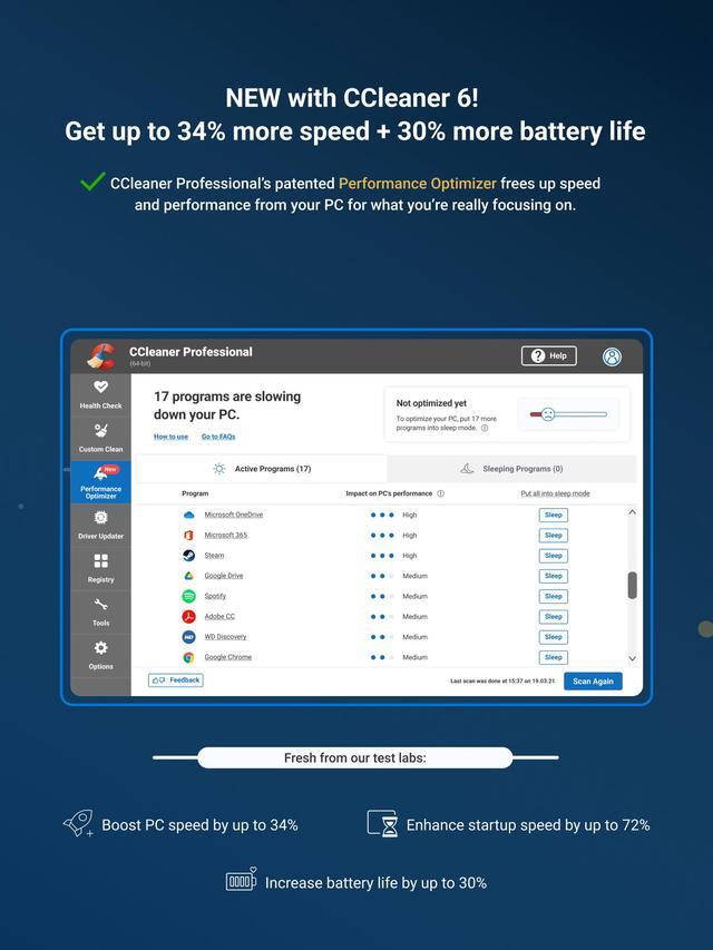 Alt view image 2 of 7 - Piriform CCleaner Professional - 1PC / 1 YR - Download