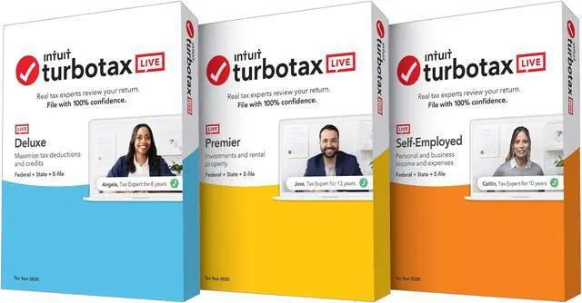 Alt view image 2 of 6 - TurboTax LIVE Deluxe, Tax Experts and CPAs on Your Screen to help plus Final Review, 2020 Tax Software Online, Federal + State + E-file [Online Code]
