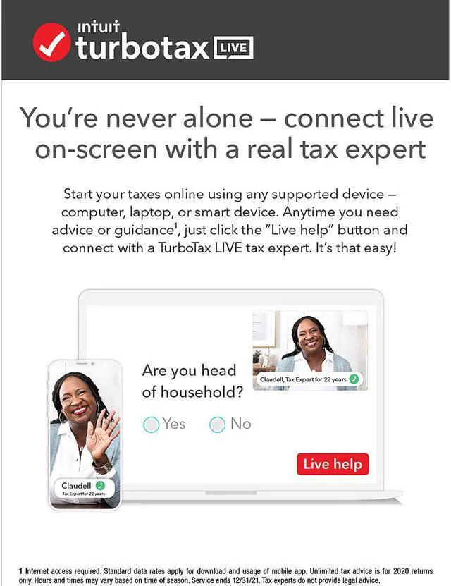 Alt view image 5 of 6 - TurboTax LIVE Deluxe, Tax Experts and CPAs on Your Screen to help plus Final Review, 2020 Tax Software Online, Federal + State + E-file [Online Code]