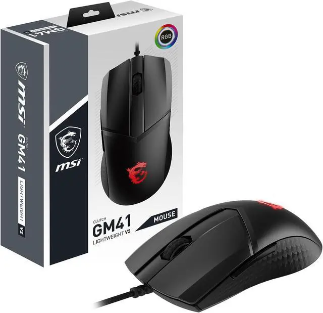 Main image of MSI CLUTCHGM41 Lightweight V2 Gaming USB RGB Adjustable up to 16000 DPI Desktop Laptop Gaming Mouse (Clutch GM41 Light Weight V2)