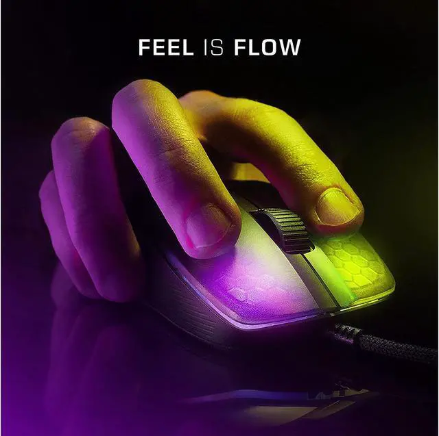 Alt view image 4 of 6 - ROCCAT ROC-11-400-01 Kone Pro Wired Ultralight 19k DPI Optical Gaming Mouse with RGB Lighting - Ash Black