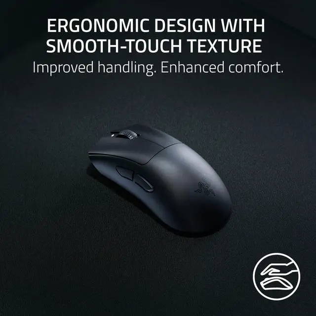 Alt view image 6 of 12 - Razer DeathAdder V3 HyperSpeed Ultra-lightweight Wireless Ergonomic Esports Gaming Mouse