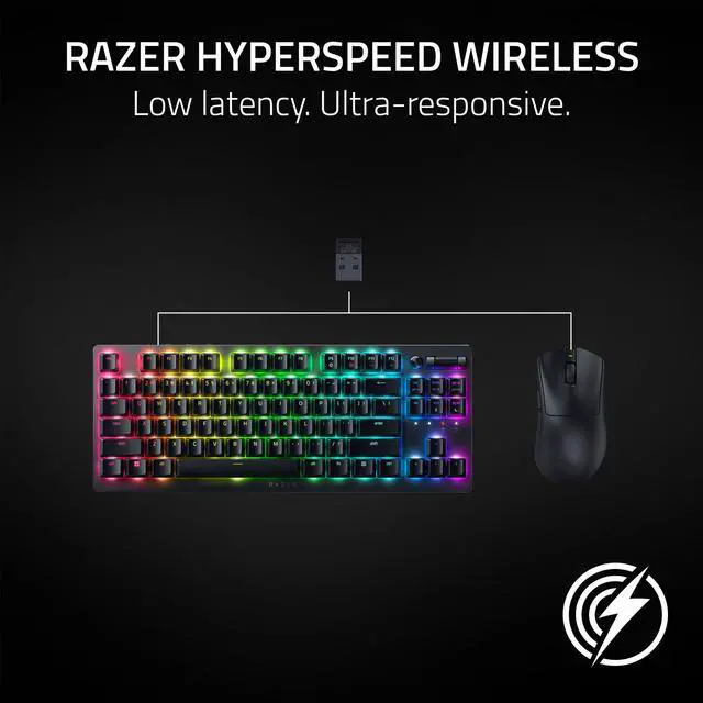 Alt view image 8 of 12 - Razer DeathAdder V3 HyperSpeed Ultra-lightweight Wireless Ergonomic Esports Gaming Mouse