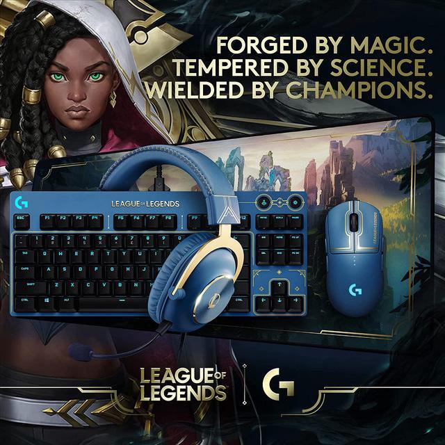 Alt view image 6 of 6 - Logitech G PRO Mechanical Gaming Keyboard - Ultra-Portable Tenkeyless Design, Detachable USB Cable, LIGHTSYNC RGB Backlit Keys, Official League of Legends Edition