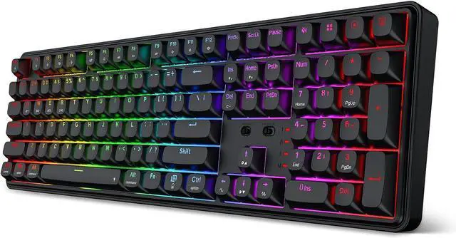 Alt view image 8 of 9 - Redragon S163 3-Mode Wilreess Gaming Keyboard & Mouse Combo, 108 Keys K689 PRO RGB Gasket Keyboard and 8000 DPI M693 Gaming Mouse Bundle, Convenient Shared Dongle