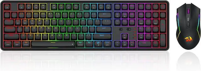 Main image of Redragon S163 3-Mode Wilreess Gaming Keyboard & Mouse Combo, 108 Keys K689 PRO RGB Gasket Keyboard and 8000 DPI M693 Gaming Mouse Bundle, Convenient Shared Dongle