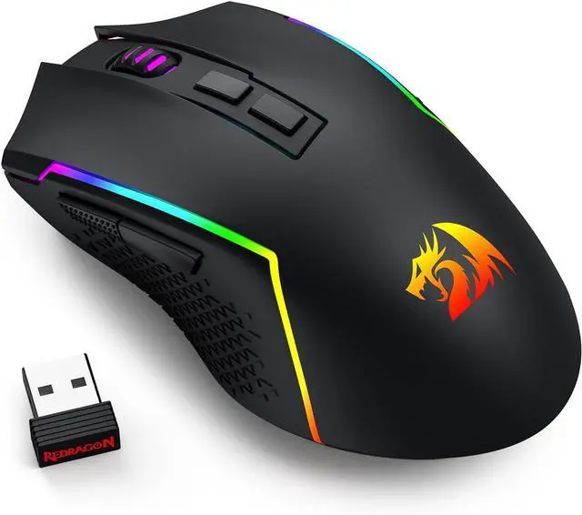 Alt view image 7 of 9 - Redragon S163 3-Mode Wilreess Gaming Keyboard & Mouse Combo, 108 Keys K689 PRO RGB Gasket Keyboard and 8000 DPI M693 Gaming Mouse Bundle, Convenient Shared Dongle