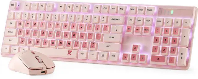 Main image of Redragon BS8531 Wireless 104-Key Low-Profile Keyboard, 4000 DPI Mouse Combo, 30% Slimmer Ultra-Thin Mechanical Switch for Faster Keystrokes, Ergonomic Typing, 5-Level Adjustable DPI, Shared Dongle