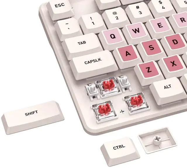 Alt view image 10 of 12 - Redragon BS8531 Wireless 104-Key Low-Profile Keyboard, 4000 DPI Mouse Combo, 30% Slimmer Ultra-Thin Mechanical Switch for Faster Keystrokes, Ergonomic Typing, 5-Level Adjustable DPI, Shared Dongle