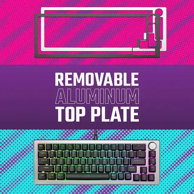 Alt view image 14 of 16 - Cooler Master CK720 65% Gaming Keyboard CK720GKKM1US