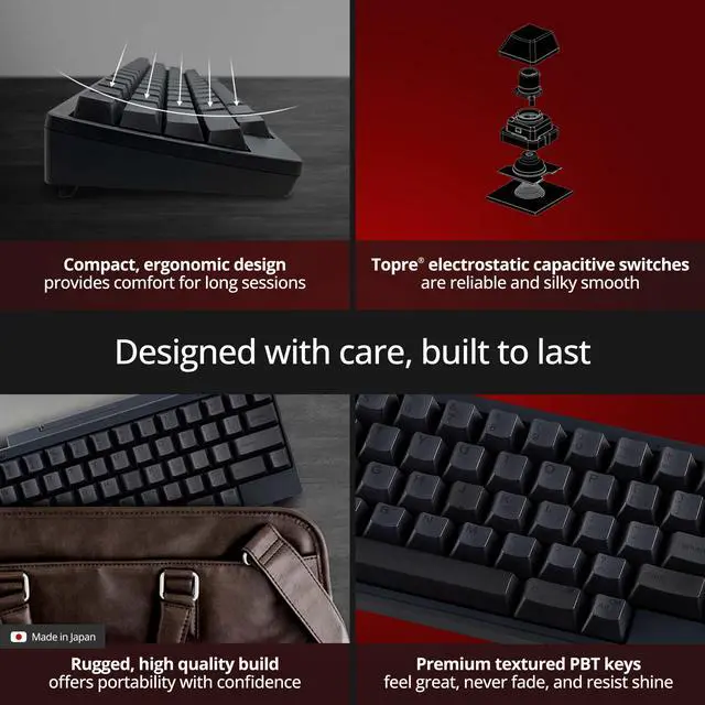 Alt view image 6 of 9 - Happy Hacking Keyboard Professional Classic (Wired, USB-C, Mac, Windows, White, Printed) with 2 Year Advance Exchange Warranty CG01000-296201