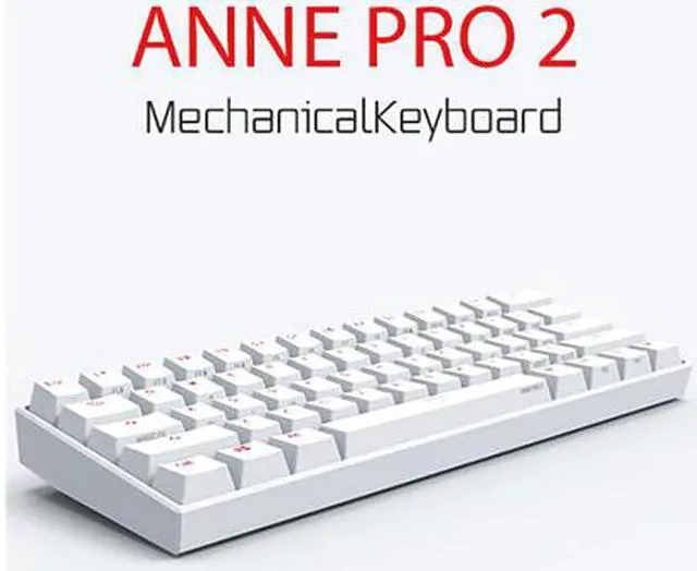 Alt view image 6 of 7 - Anne Pro 2 60% Mechanical Keyboard Wired/Wireless Dual Mode Full RGB Double Shot PBT - White Switch